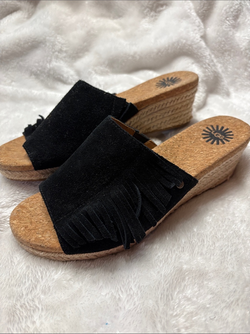 UGG Fringe Espadrille Wedges